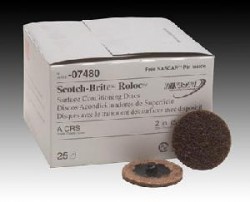 3M 2" Coarse Scotch-Brite Roloc Surface Prep Disc  (25 Discs)