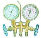 Mastercool 2-Way Brass Manifold Gauge Set with 72" Hoses (Set of 3)