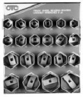 OTC 6-Pt Truck Wheel Bearing Locknut Display with Sockets