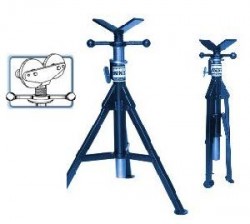 Hi Steel Roller Head Style Fold-A-Jack Stand  (2,000-lb Cap.)