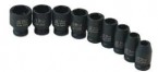 Sunex 9PC 1/4" Dr. Standard Metric Impact Socket Set 6-Point