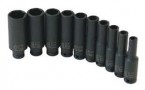 Sunex 10PC 1/4" Dr. Deep SAE Impact Socket Set 6-Point