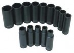 Sunex 14PC 1/2" Dr. Deep Metric Impact Socket Set 6-Point