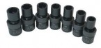 Sunex 7PC 1/2" Dr. Universal Standard Metric Impact Socket Set 6-Point