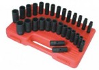 Sunex 29PC 1/2" Dr. Double Deep SAE/Metric Impact Socket Set 6-Point