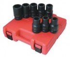 Sunex 8PC 1 Dr. Deep SAE Impact Socket Set 6-Point