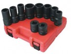 Sunex 10PC 1 Dr. Heavy Duty Wheel SAE/Metric Impact Socket Set