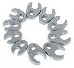10PC 3/8 Dr. Deluxe Metric Crowfoot Wrench Set (10mm to 19mm)