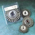 3"x.014 Wirex1/2", 3/8" Arbor SS Knot Wire Wheels (4 Wheels)