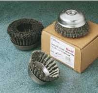 Qty 3 | Norton Cup Brush: 4 Dia, 0.02 Wire Dia, Carbon Steel, Knotted MPN:66252839103