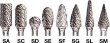 1/2" x 1" Type SA5NF Non-Ferrous Tungsten Carbide Bur