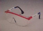 Clear Red/White/Blue-Frame Protective Spectacles (10 Glasses)